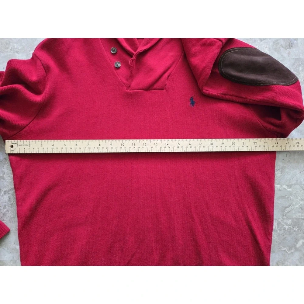 Polo Ralph Lauren Sweater Red Pullover Cotton Men's Large